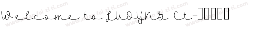 Welcome to LUOYNG Ct字体转换